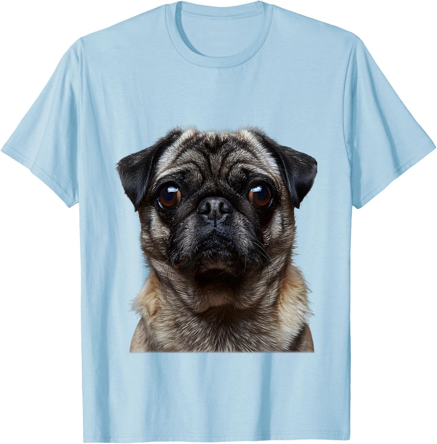Cool Pug Face I Dog Pug Costume T-Shirt - T-Shirt | Light Blue