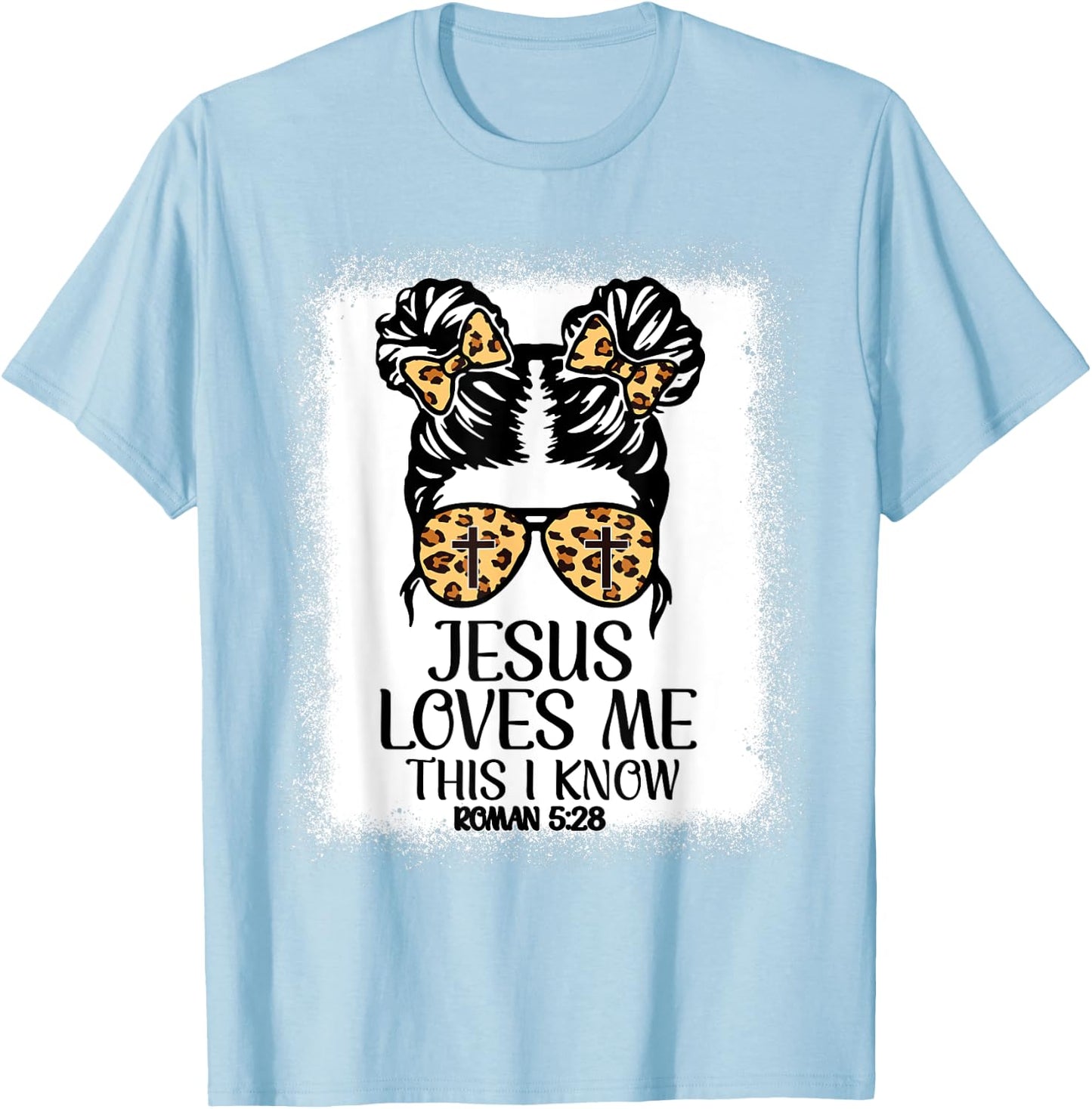 Kid Jesus Love Me This I Know You Toddler Women Christian T-Shirt - T-Shirt | Light Blue