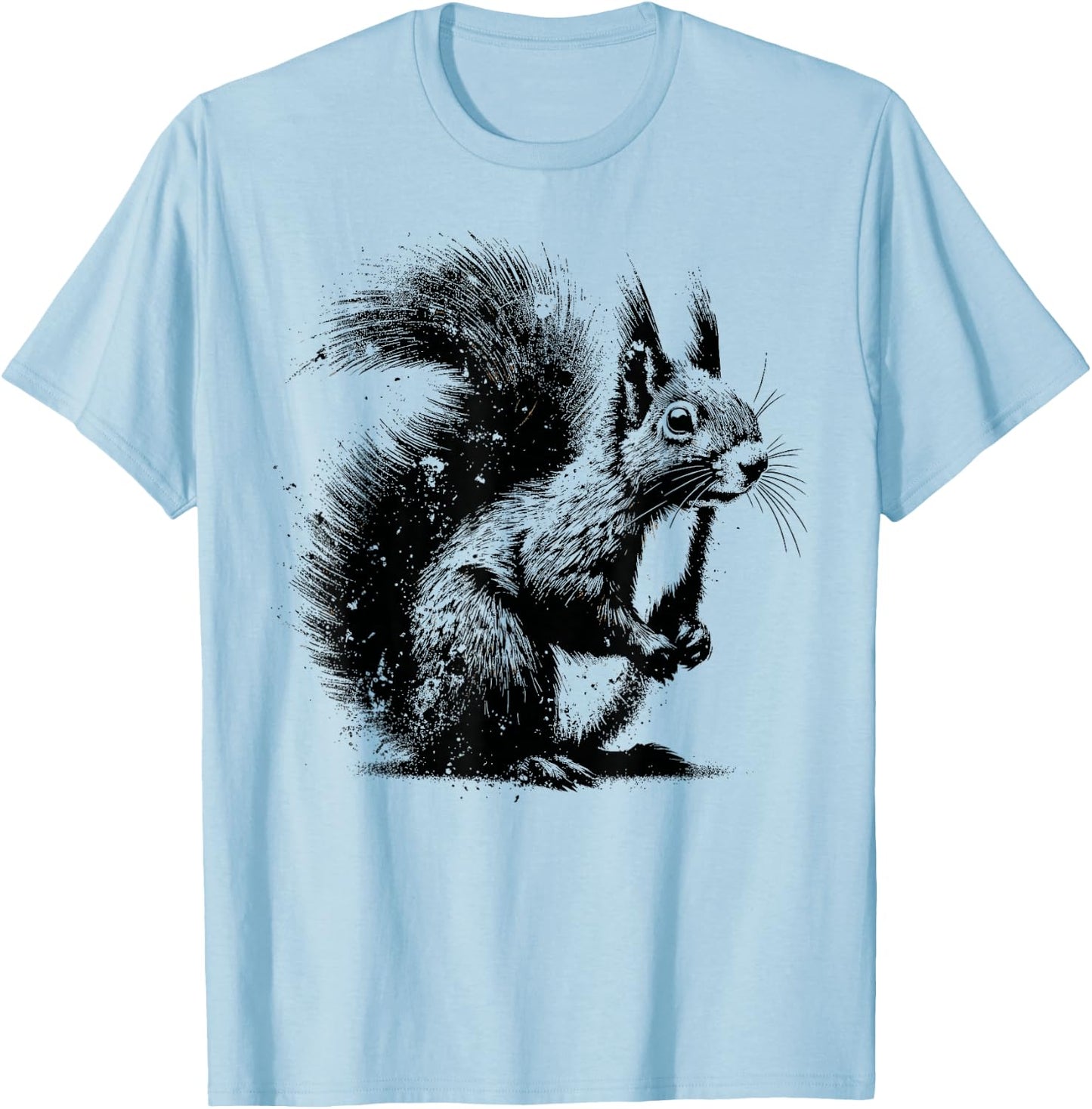 Edgy Grunge Aesthetic Squirrel Lover Shirt Edgy Squirrel T-Shirt - T-Shirt | Light Blue