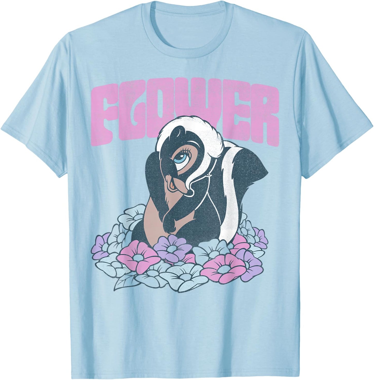Disney Bambi Flower In The Flowers Portrait T-Shirt - T-Shirt | Light Blue