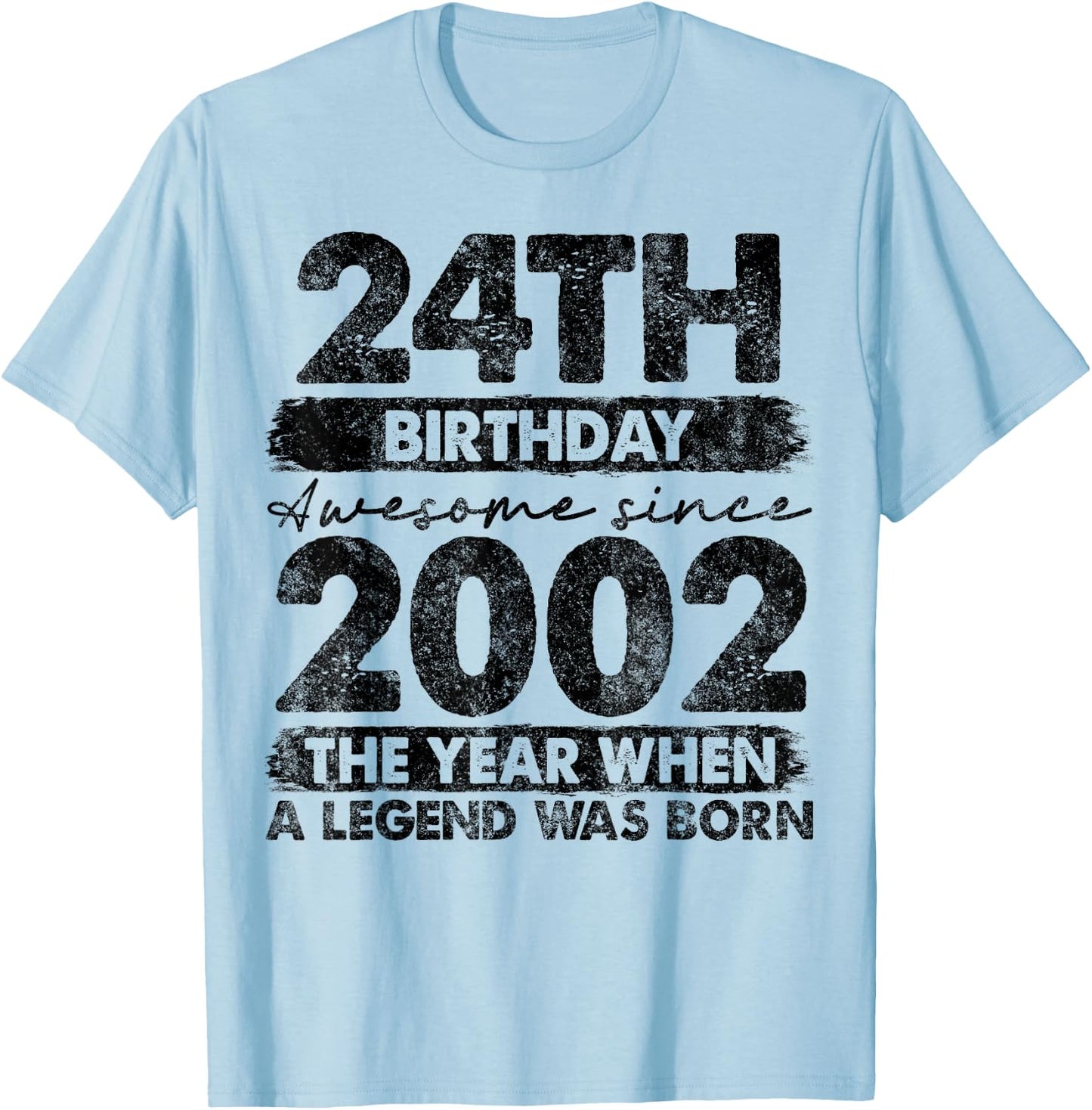 24 Year Old Gifts Vintage 2002 Limited Edition 24th Birthday T-Shirt - T-Shirt | Light Blue