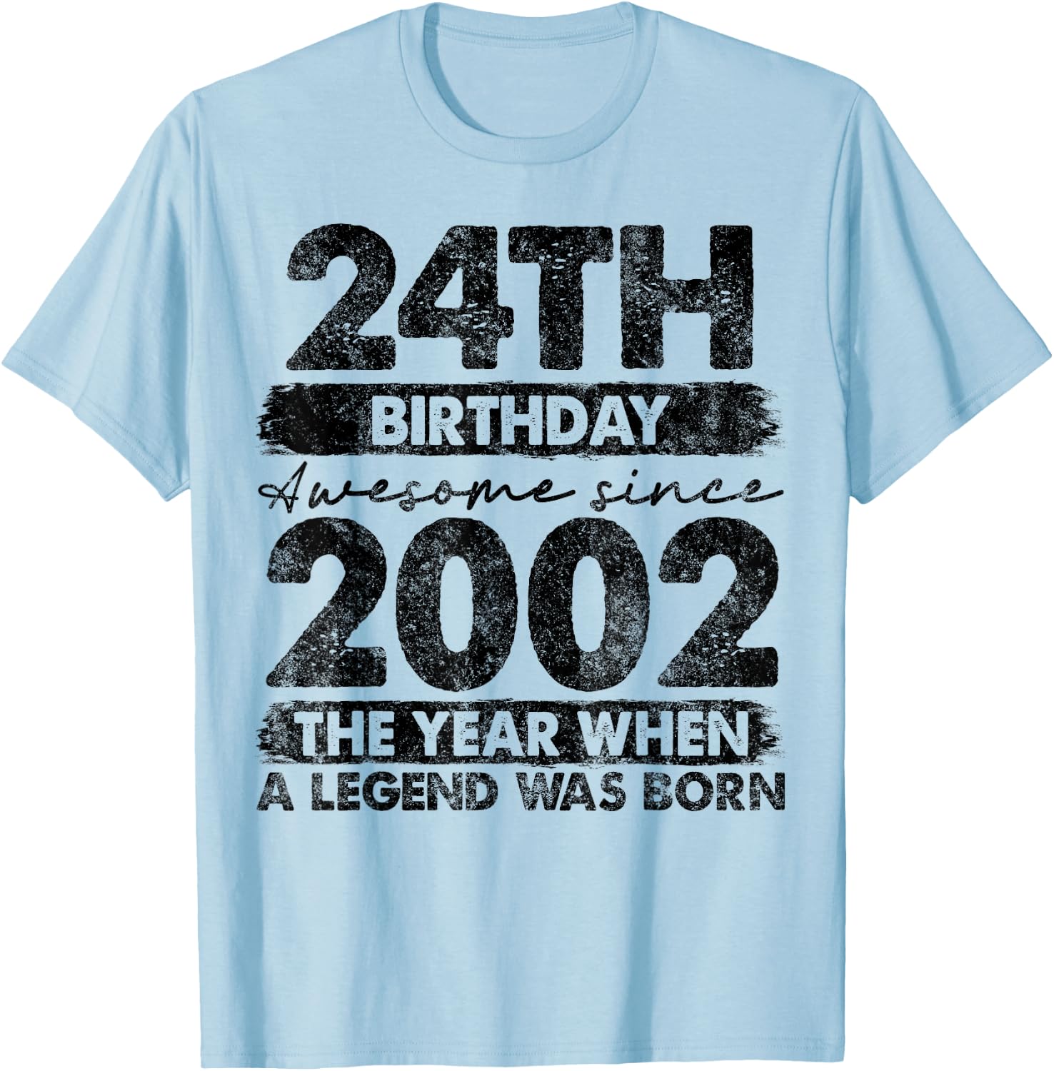 24 Year Old Gifts Vintage 2002 Limited Edition 24th Birthday T-Shirt - T-Shirt | Light Blue