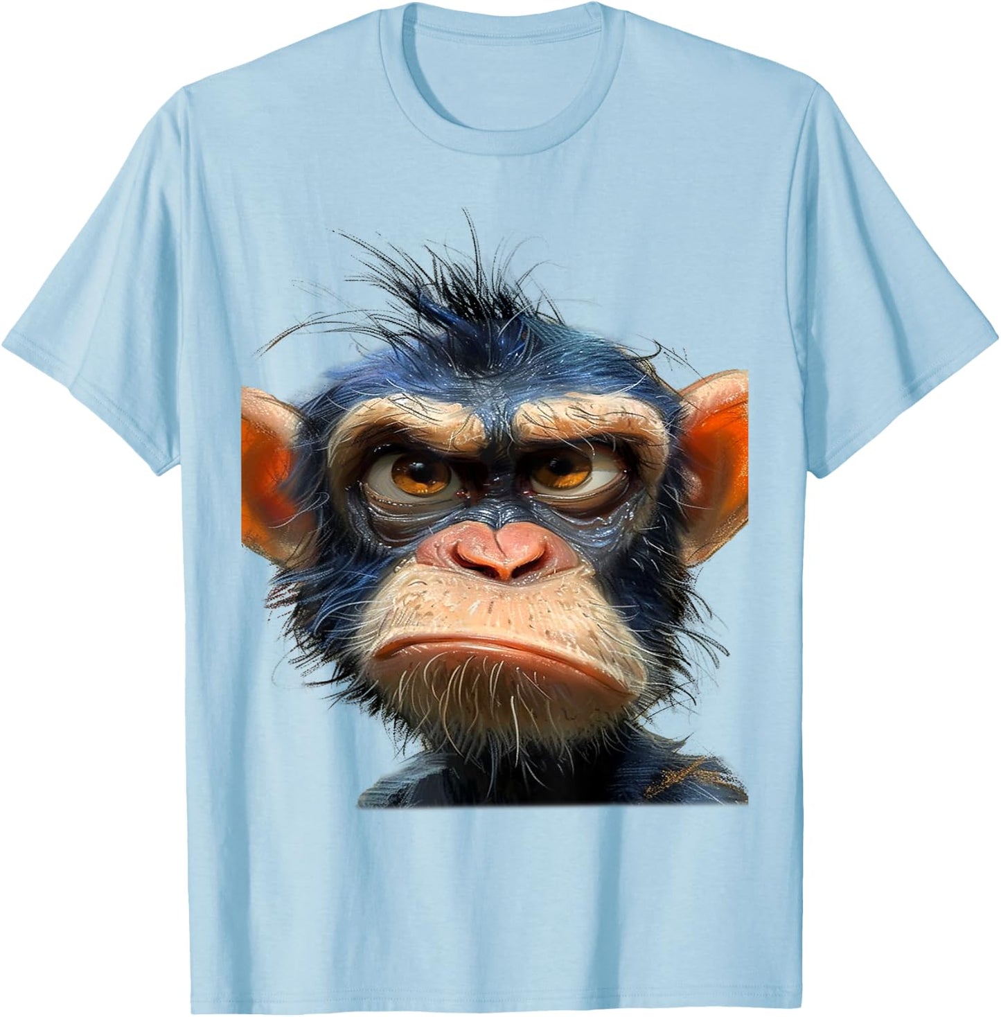 Funny Monkey T-Shirt - T-Shirt | Light Blue