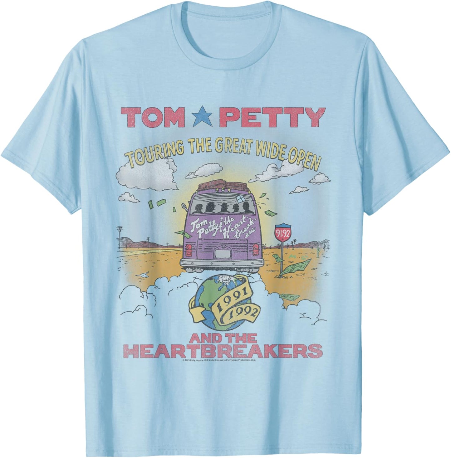 Tom Petty The Great Wide Open T-Shirt - T-Shirt | Light Blue
