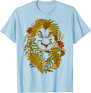 Disney The Lion King Leaf Scar Portrait T-Shirt - T-Shirt | Light Blue