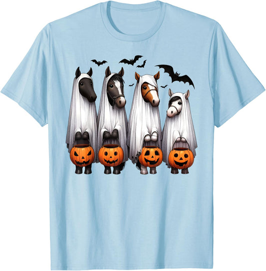 Horse Ghost T-Shirt - T-Shirt | Light Blue
