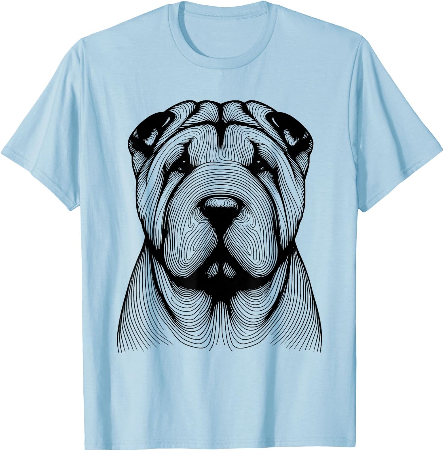 Dog Fingerprint - Shar Pei Dad Mom Women T-Shirt - T-Shirt | Light Blue