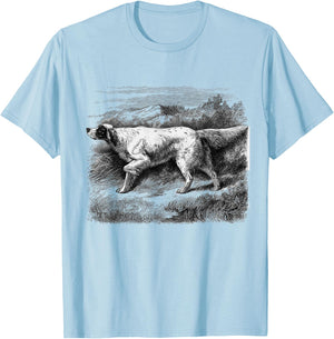 Vintage English Setter T-Shirt - T-Shirt | Light Blue