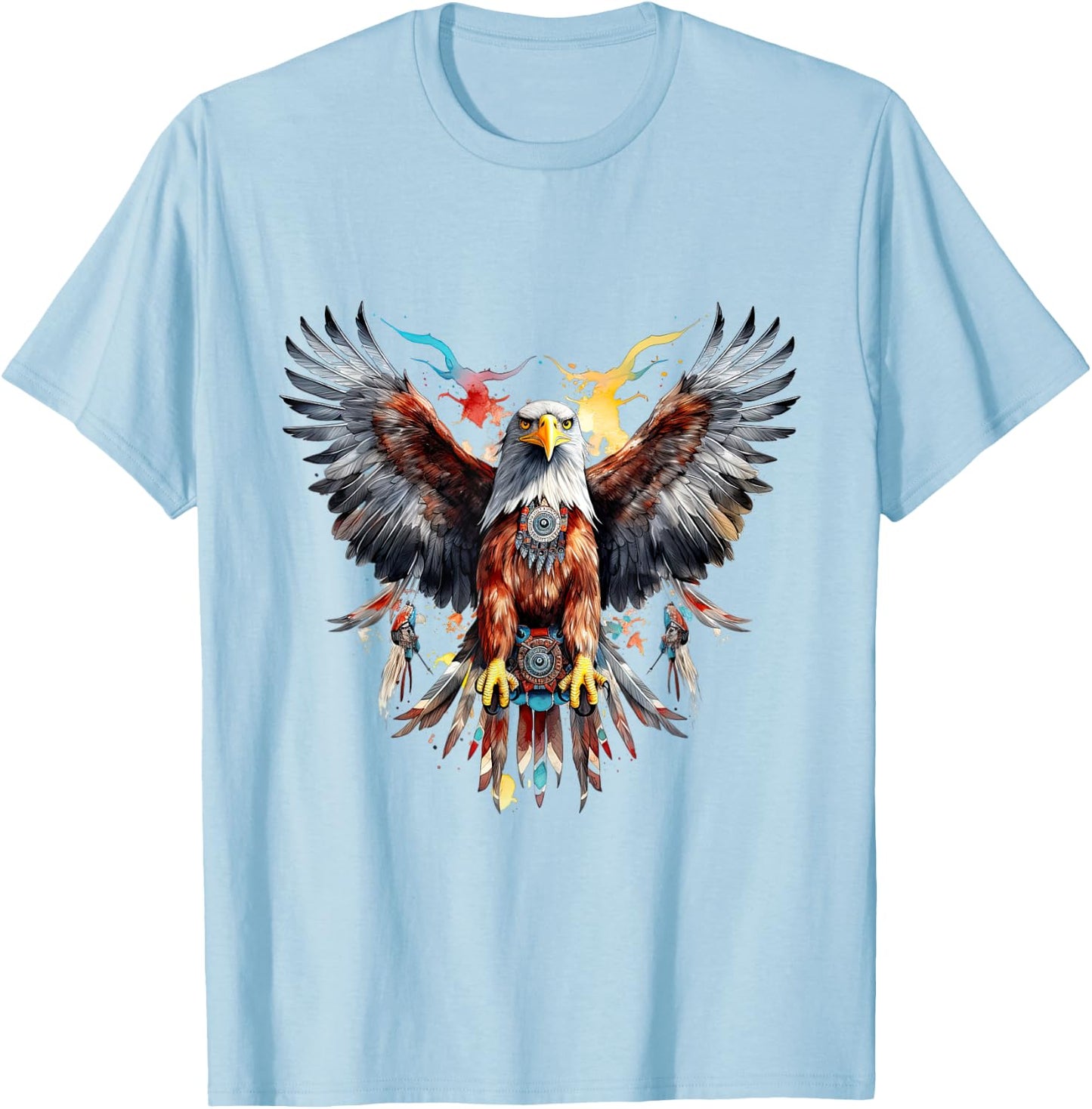 Native American Wild Eagle T-Shirt - T-Shirt | Light Blue
