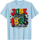 Juneteenth 1865 Celebrate Freedom African American Black T-Shirt - T-Shirt | Light Blue