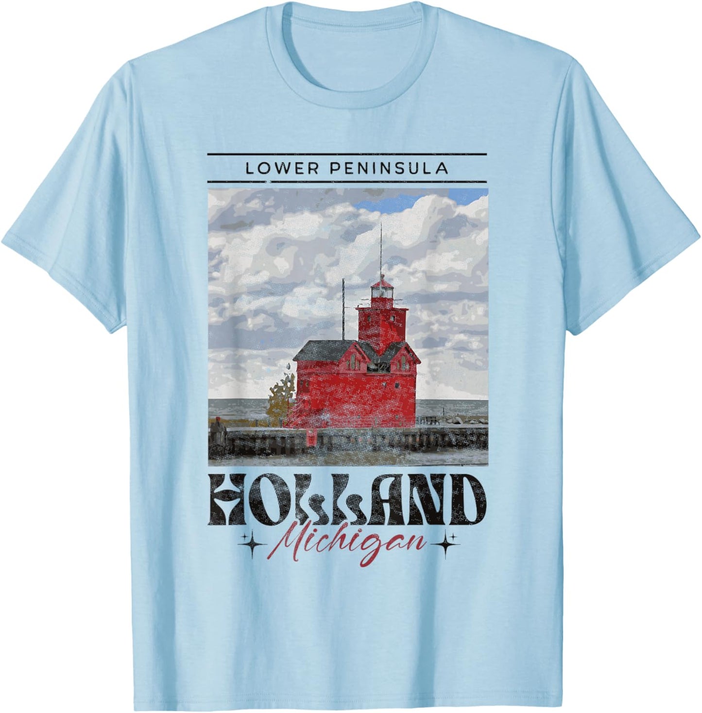 Holland MI Men Women Boys Girls Holland Michigan T-Shirt - T-Shirt | Light Blue