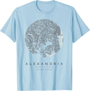 Alexandria Virginia VA Coordinates map hometown T-Shirt - T-Shirt | Light Blue