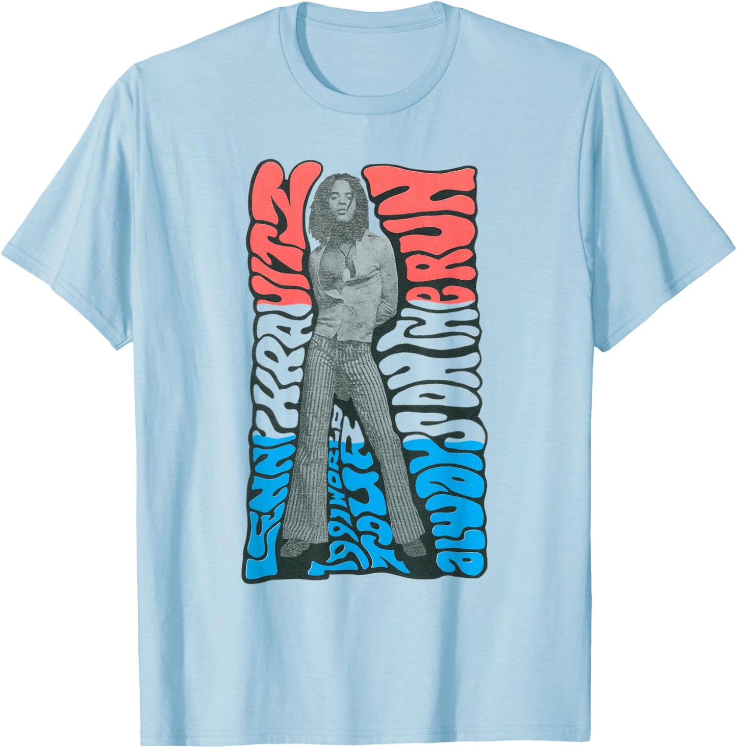 Lenny Kravitz Wavy World Tour T-Shirt - T-Shirt | Light Blue