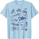 Vintage 90s Tattoo Sea Animal Ocean Nature T-Shirt - T-Shirt | Light Blue