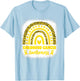 Childhood Cancer awareness Gold Rainbow Childhood Cancer T-Shirt - T-Shirt | Light Blue