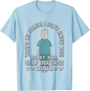 King Of The Hill Bobby Hill Self Defense Dojo Chest Poster T-Shirt - T-Shirt | Light Blue