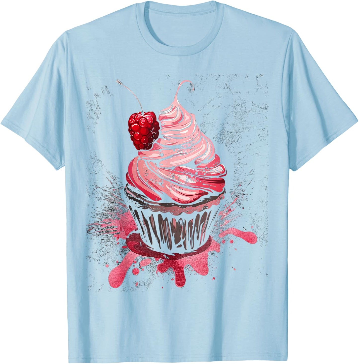 Cupcake Vintage T-Shirt - T-Shirt | Light Blue
