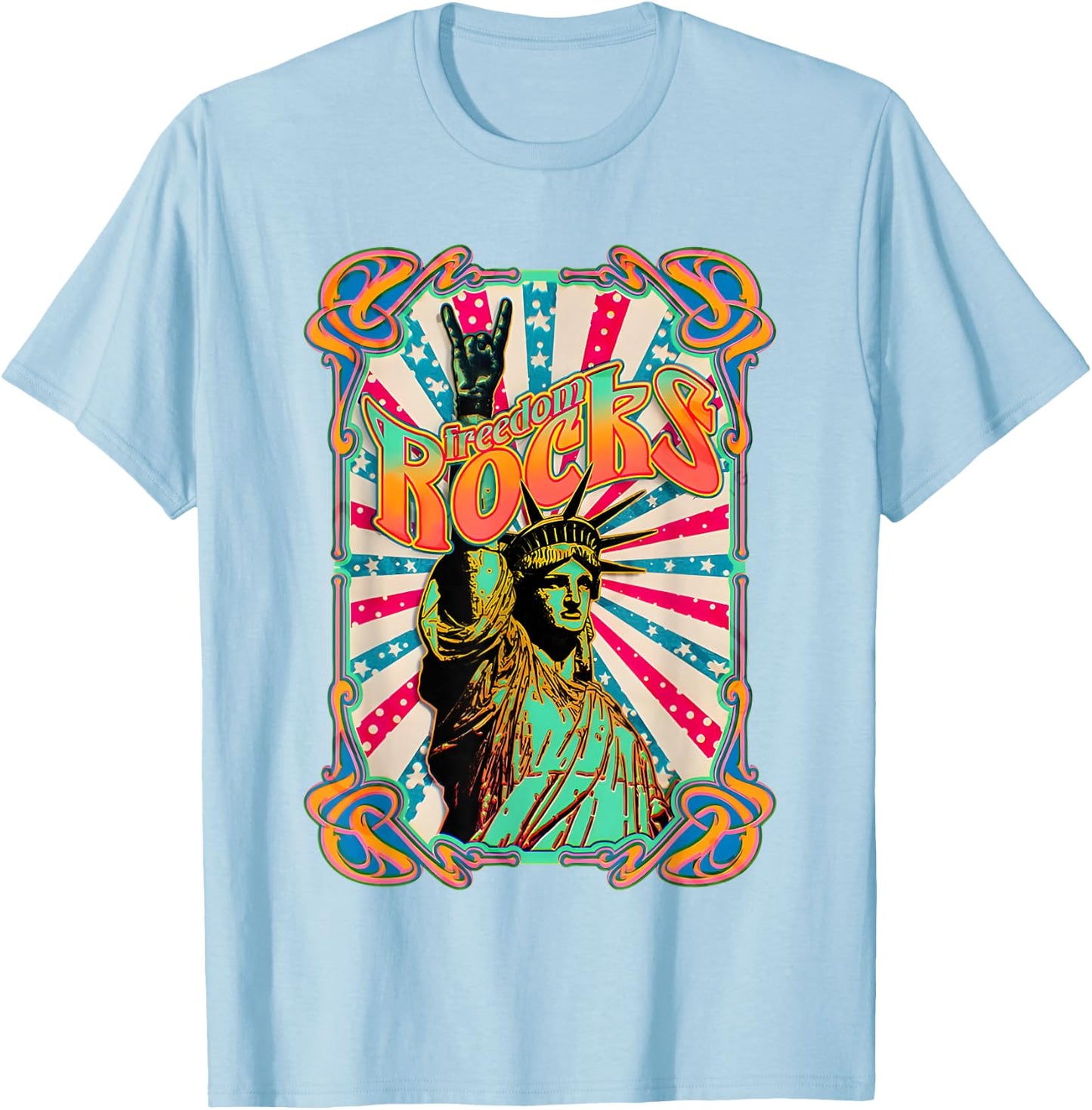 Freedom Rocks T-Shirt - T-Shirt | Light Blue