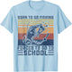 Funny Born to Go Fishing Bass Fish Fisherman Boys Kids Small T-Shirt - T-Shirt | Light Blue