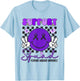 Chronic Migraine Awareness Support Smile Face Purple Ribbon T-Shirt - T-Shirt | Light Blue