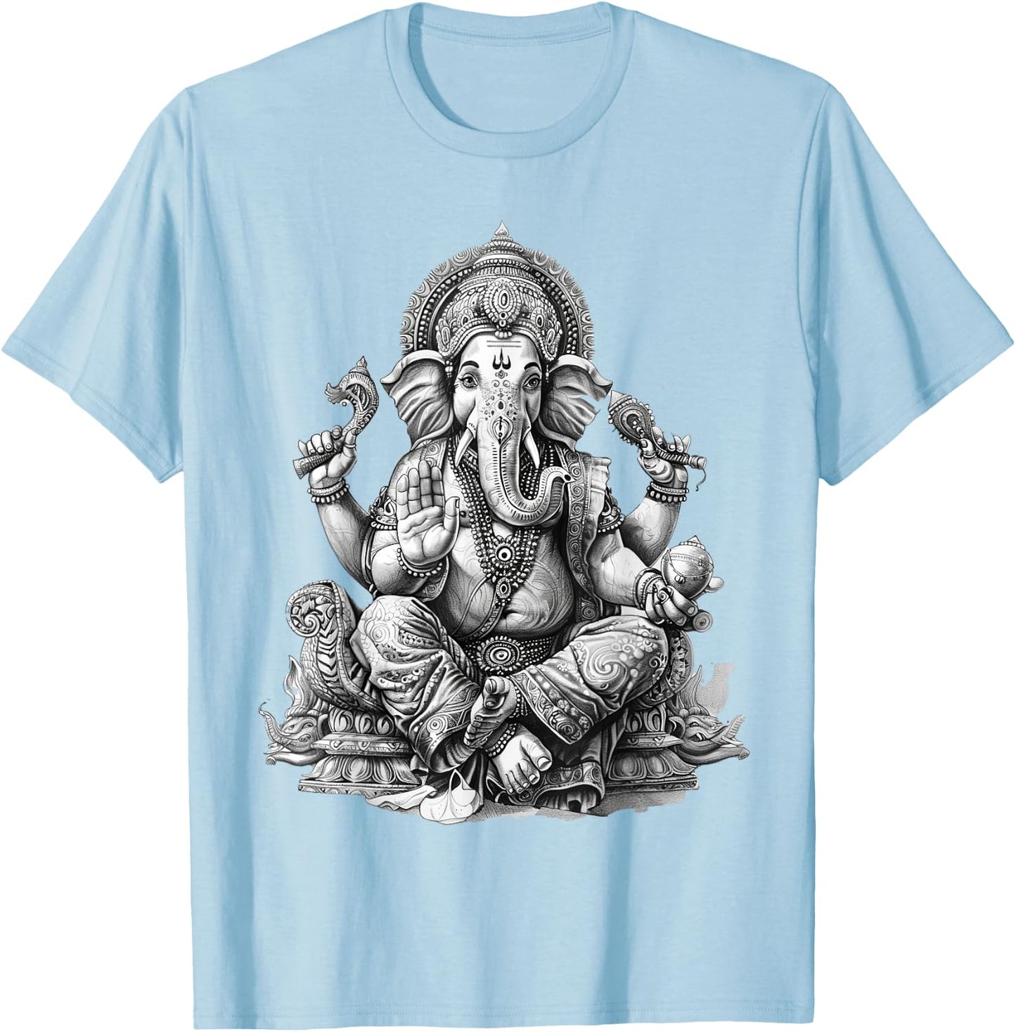 Ganesh spiritual hindu god elephant yoga meditation T-Shirt - T-Shirt | Light Blue