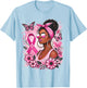 Breast cancer awareness Wear Pink African American support T-Shirt - T-Shirt | Light Blue