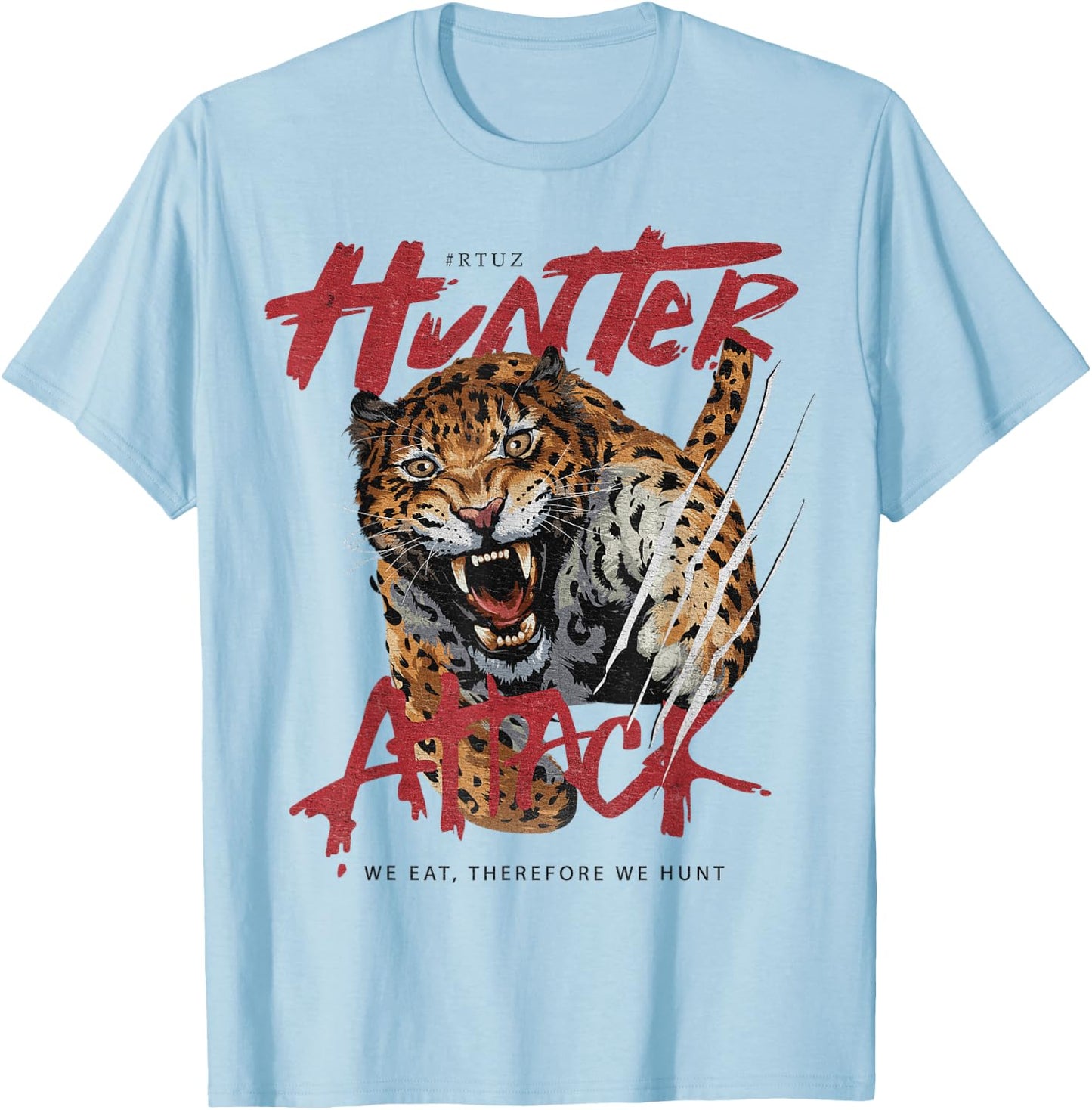 Hip Hop Y2K Vintage Hipster Edgy Urban Streetwear Tiger Women Kids T-Shirt - T-Shirt | Light Blue