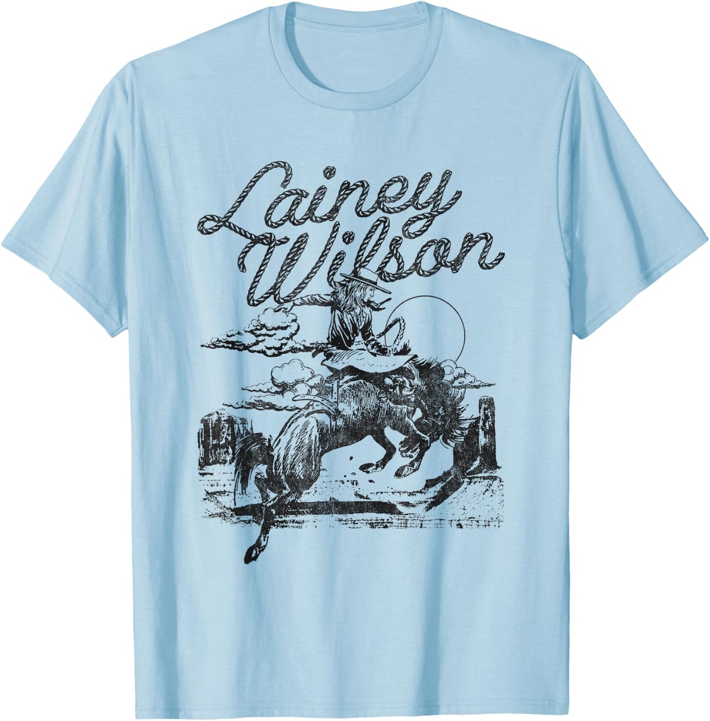 Lainey Wilson - Horse T-Shirt - T-Shirt | Light Blue
