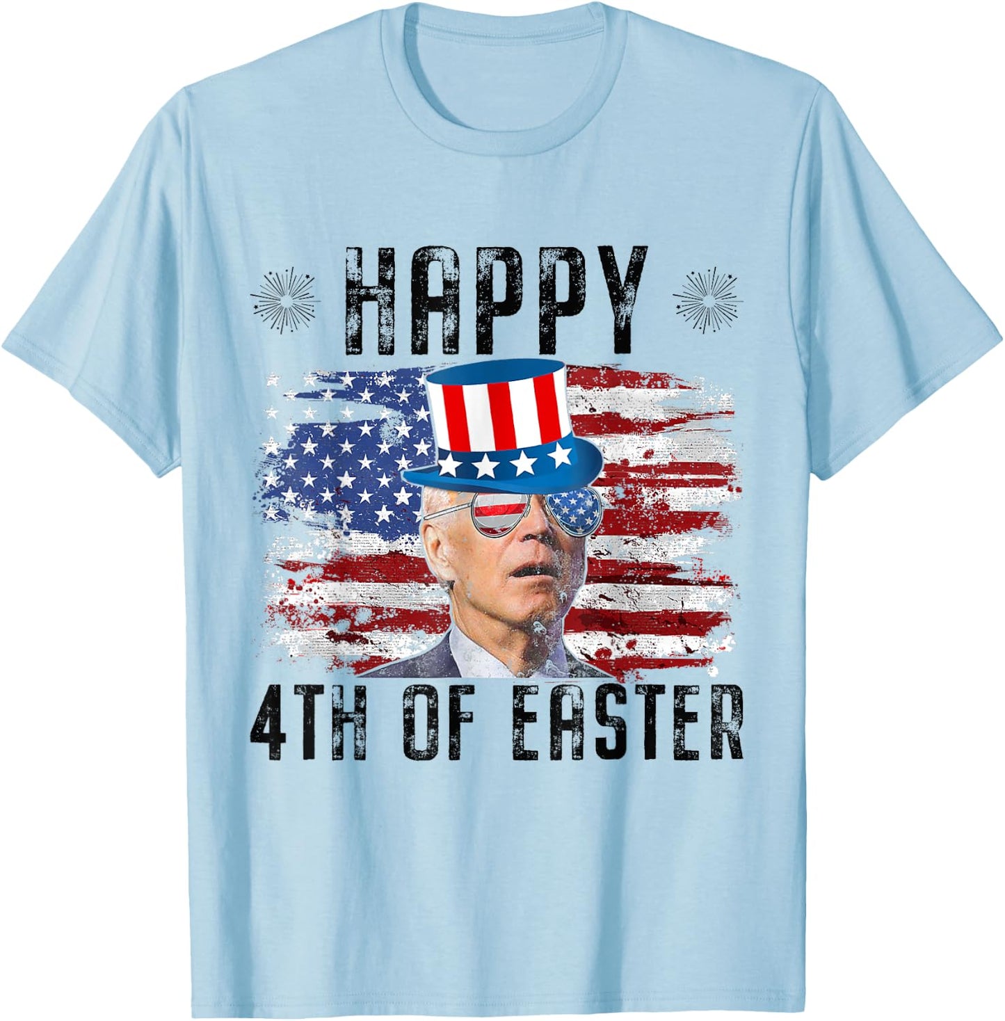 Joe Biden 4th Of July Happy Easter 4th Of July US Flag Men T-Shirt - T-Shirt | Light Blue