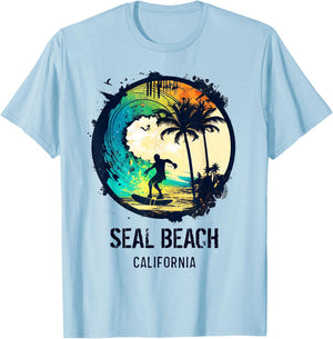 Seal Beach California T-Shirt - T-Shirt | Light Blue