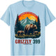 Queen of the Tetons Grizzly 399 National Park Adventure T-Shirt - T-Shirt | Light Blue