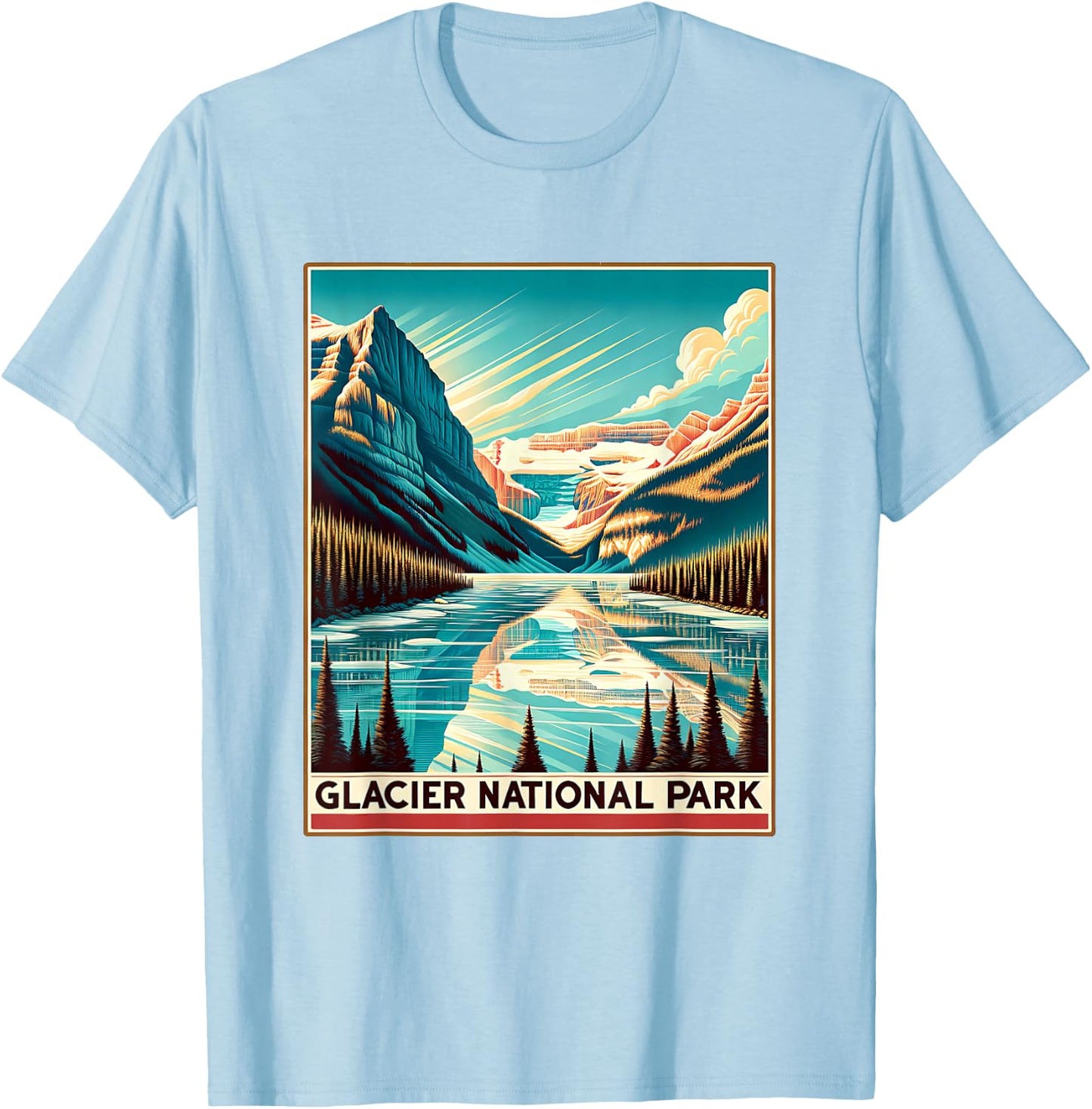 Glacier National Park T-Shirt - T-Shirt | Light Blue