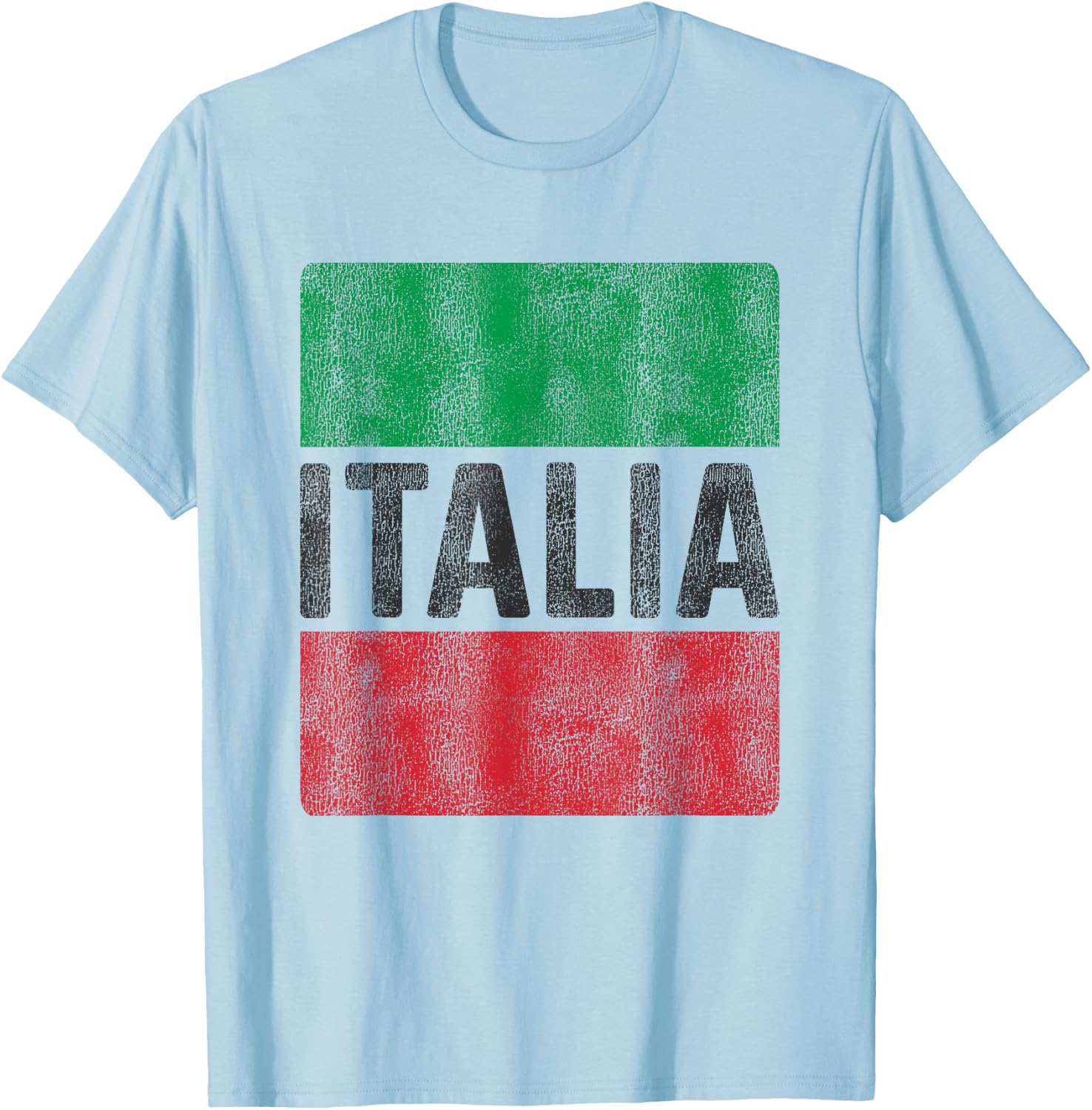 Vintage Italia Flag of Italy Souvenir Italian T-Shirt - T-Shirt | Light Blue