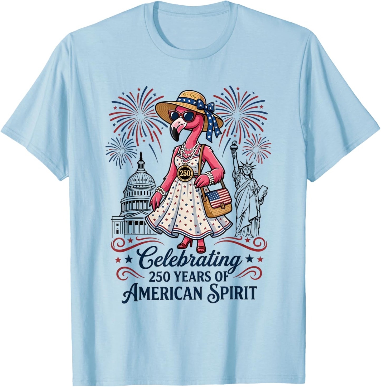 of American Spirit T-Shirt - T-Shirt | Light Blue