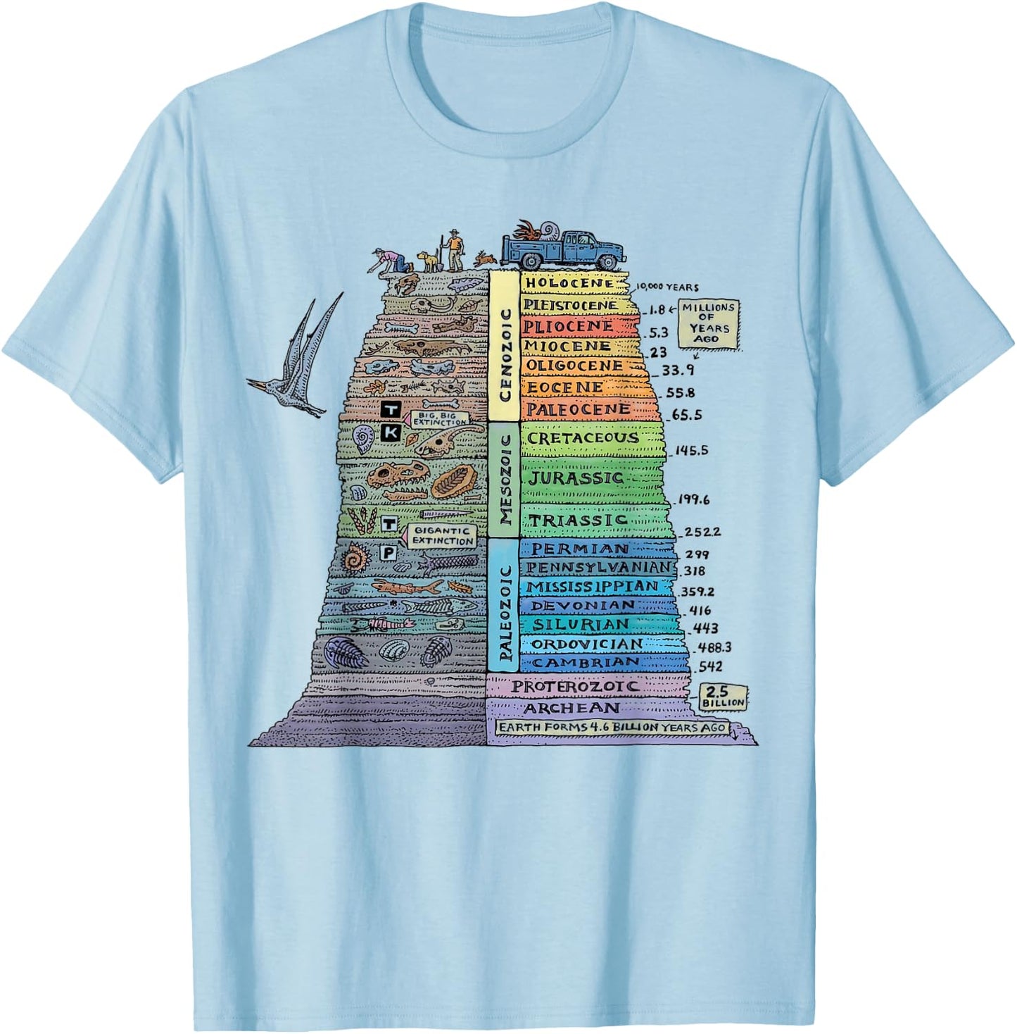Geology Earthform Geologist Rock Collector Mineral Geode T-Shirt - T-Shirt | Light Blue