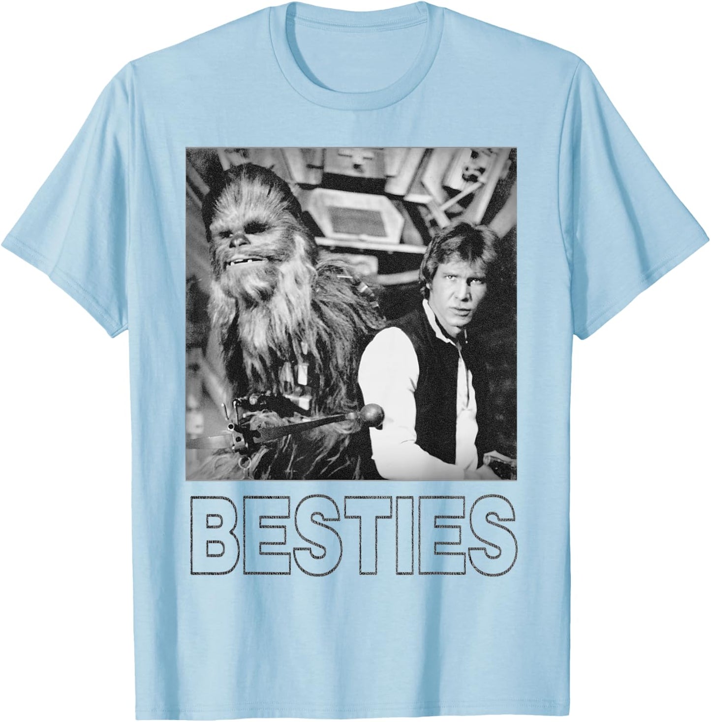 Star Wars Han Solo Chewbacca Besties Graphic T-Shirt - T-Shirt | Light Blue