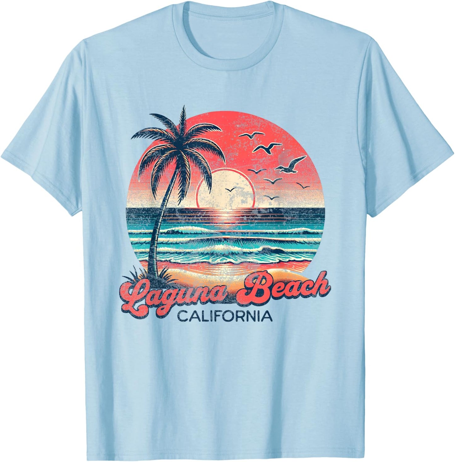 Laguna Beach Women Girls Kids T-Shirt - T-Shirt | Light Blue
