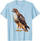 Hawk Bird Motif Artwork Hawk T-Shirt - T-Shirt | Light Blue