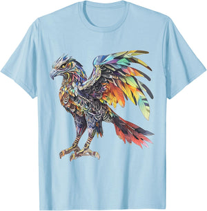 Griffin Mythical Graphic Fantasy Artwork Griffin T-Shirt - T-Shirt | Light Blue