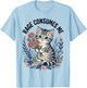 Rage Consumes Me Cat Meme Cute Kitten Flower T-Shirt - T-Shirt | Light Blue