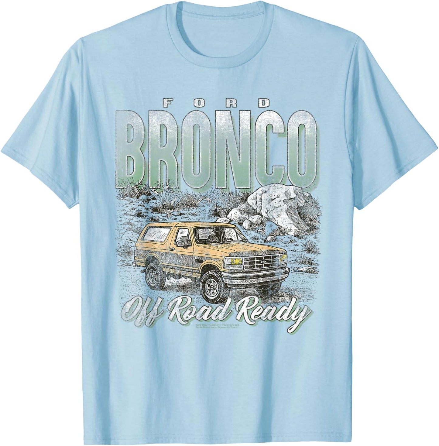 Ford Bronco Off Road Desert T-Shirt - T-Shirt | Light Blue