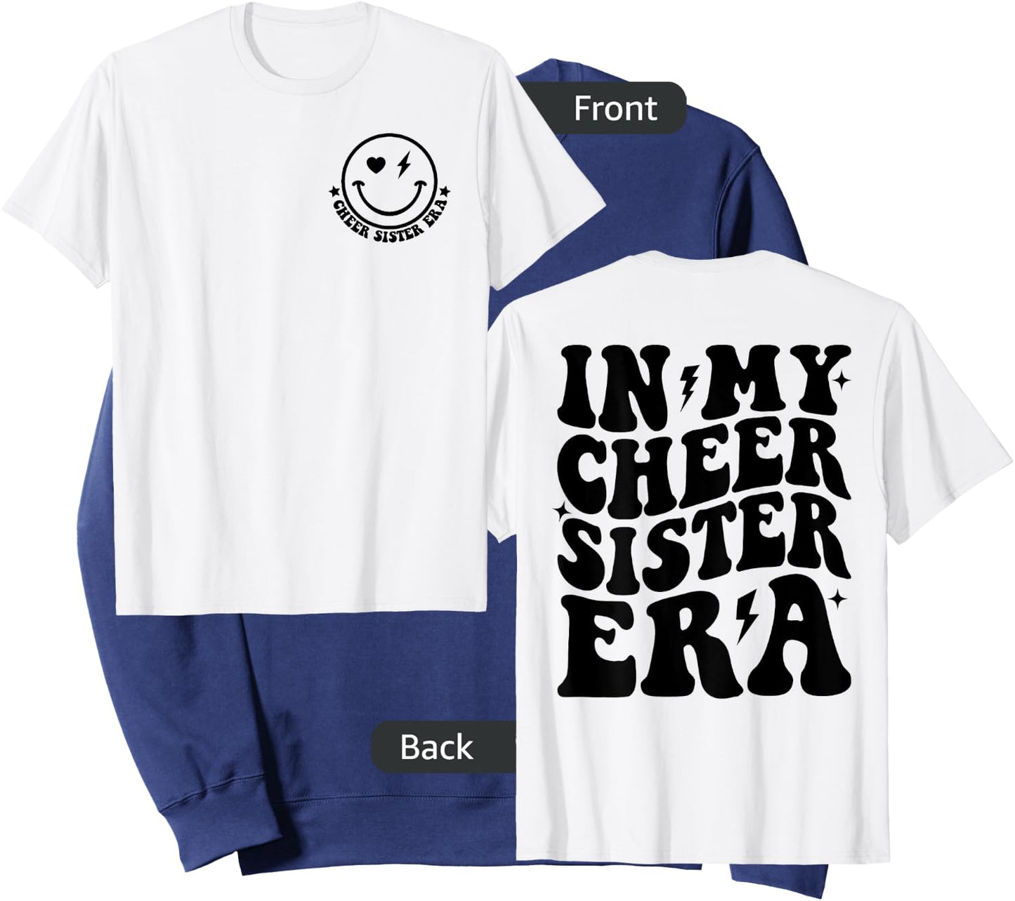 In My Cheer Sister Era Cheerleading Sports Sis Cheerleader Sweatshirt - Sweatshirt | Navy