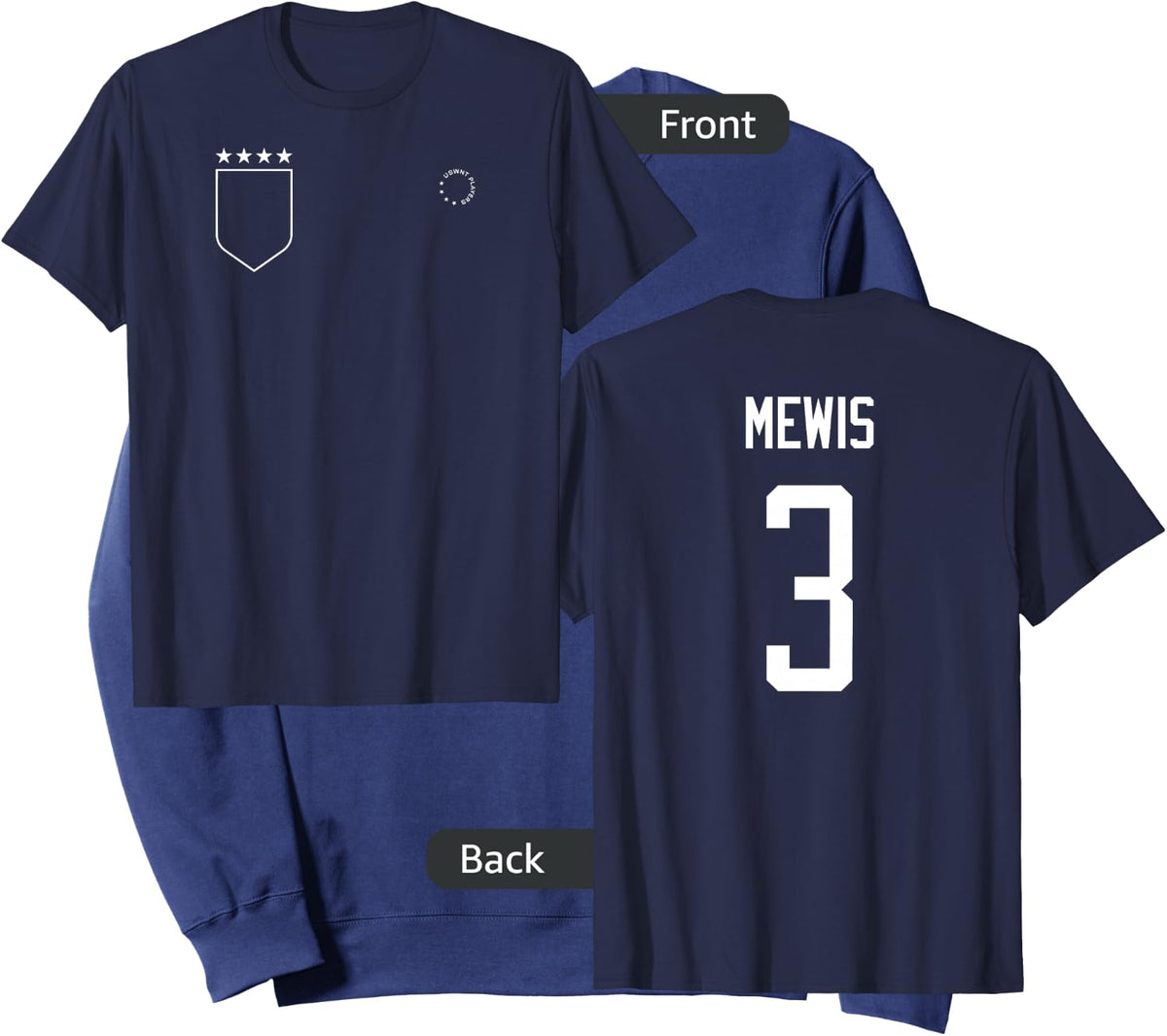 Samantha Mewis: Name & Number on Back - USWNT Soccer Sweatshirt - Sweatshirt | Navy