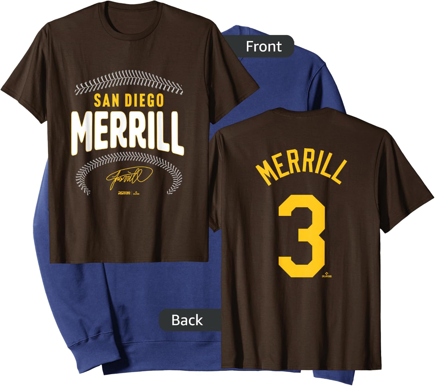 Jackson Merrill San Diego Name & Number (Front&Back) MLBPA Sweatshirt - Sweatshirt | Navy