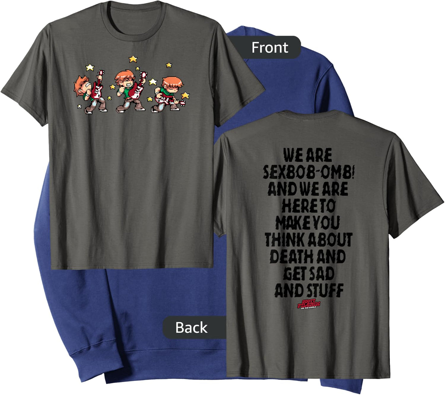 Scott Pilgrim Vs. The World Sexbob-Omb Scott Front & Back Sweatshirt - Sweatshirt | Navy