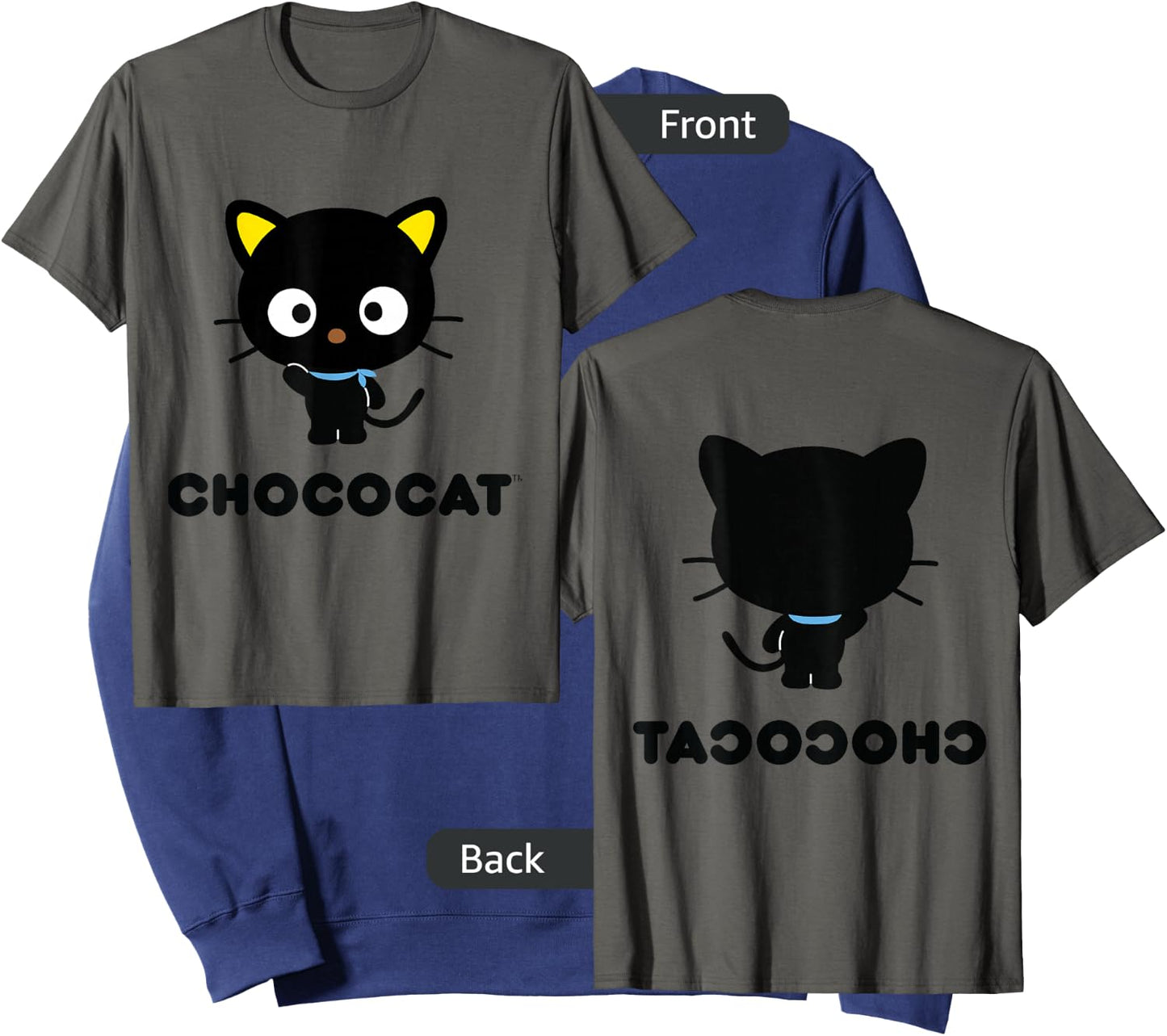 SANRIO Chococat Character Front and Back , Grey Sweatshirt - Sweatshirt | Navy