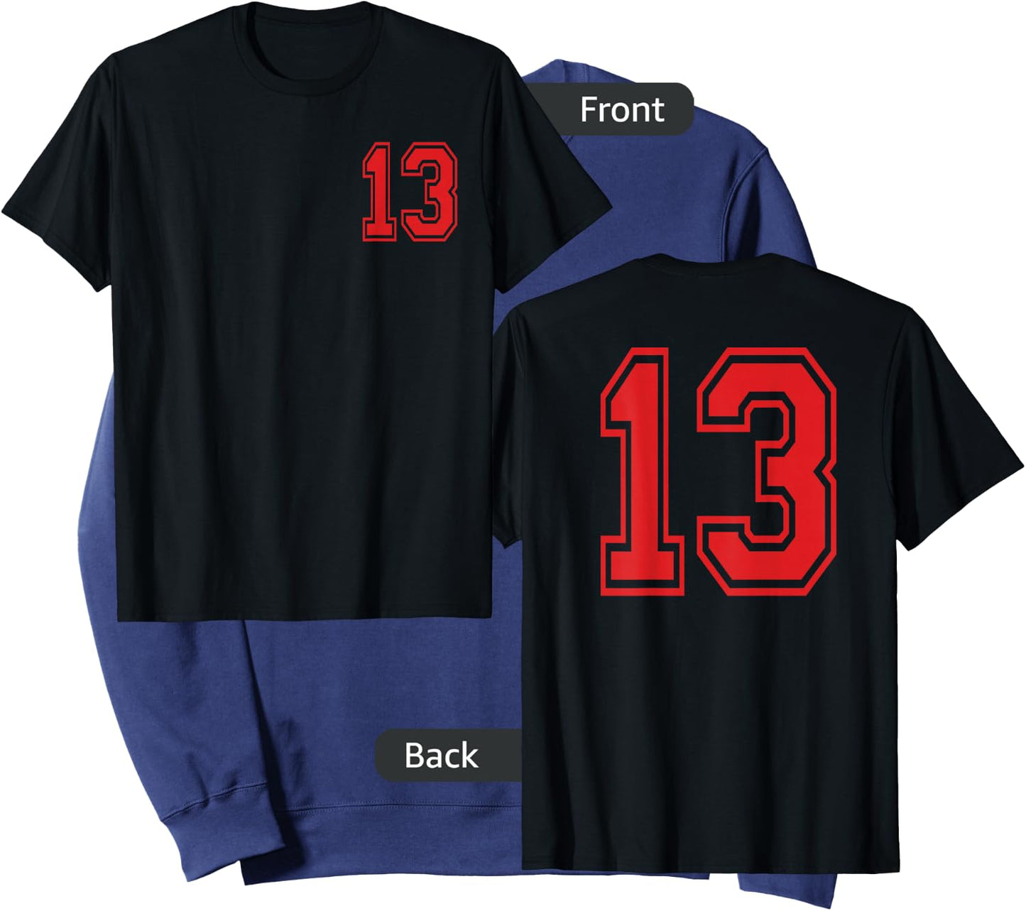 Number 13 in Red Sweatshirt - Sweatshirt | Navy