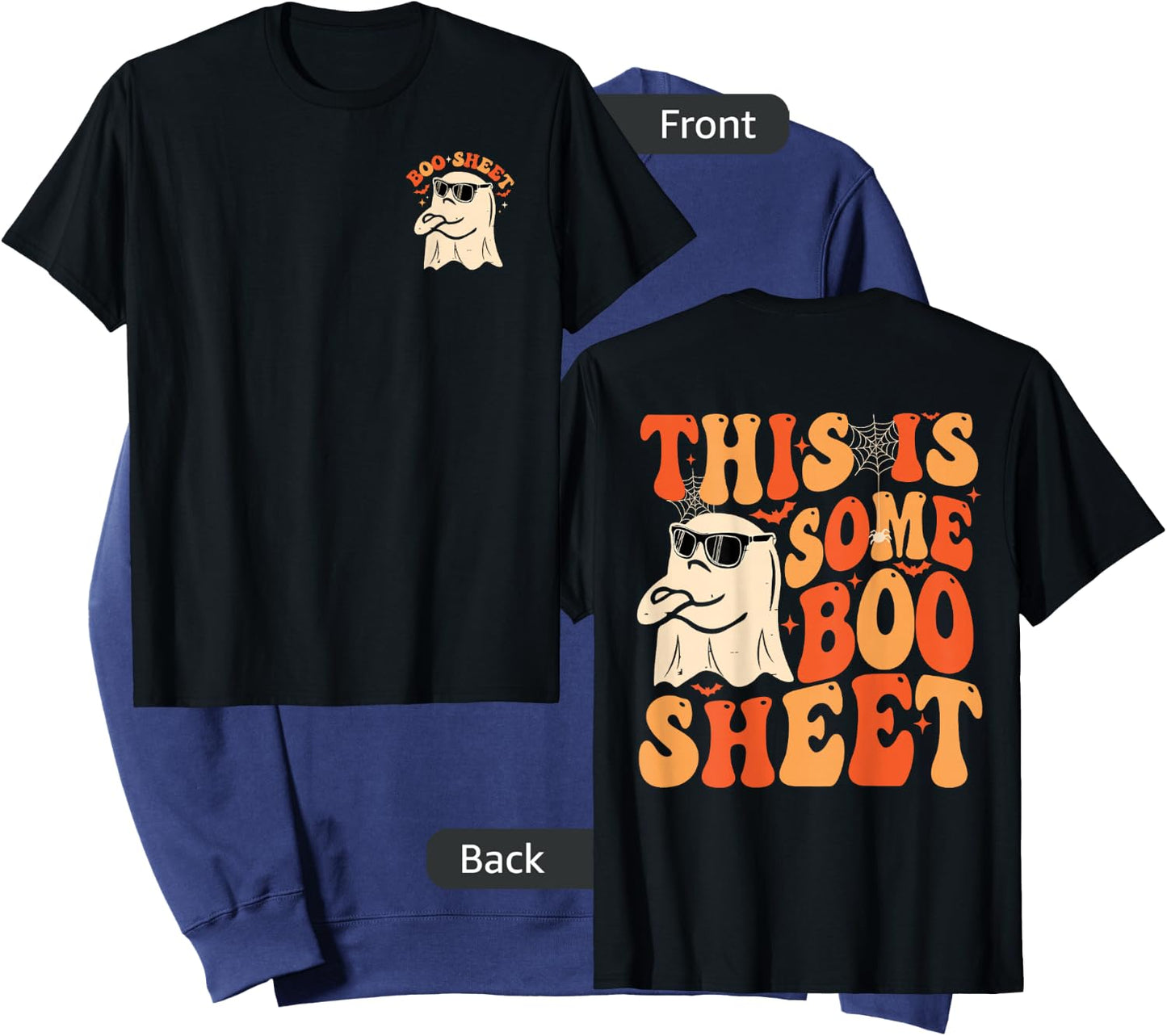 This Is Some Boo Sheet Funny Halloween Ghost Women Sweatshirt - Sweatshirt | Navy