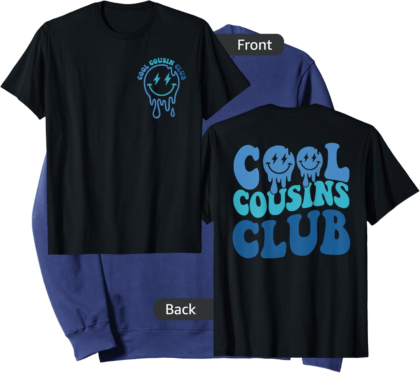 Cool Cousin Club Matching Family Cousin Crew Squad 2 Sided Sweatshirt - Sweatshirt | Navy