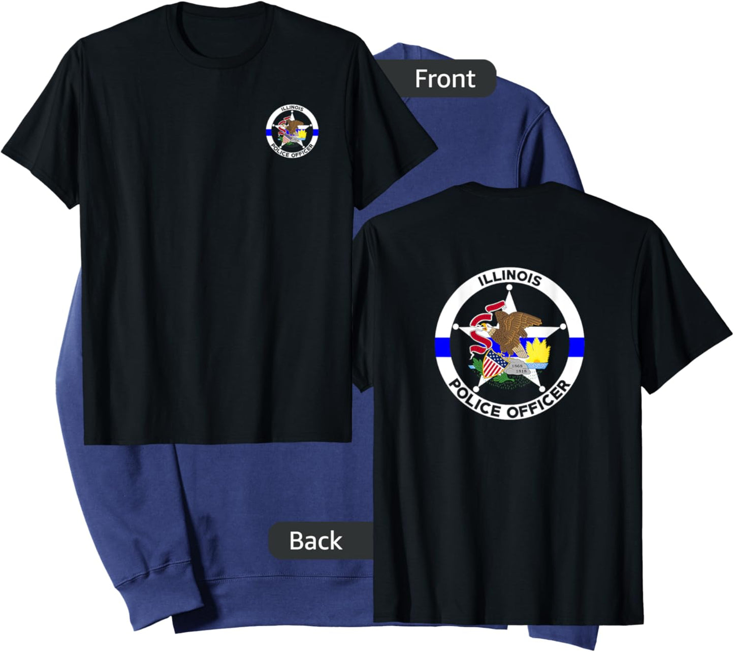 Illinois Police Officer's Department Policemen Sweatshirt - Sweatshirt | Navy